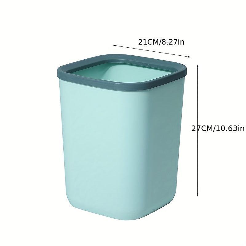 1pc Square Trash Can Plastic Bucket Household Pressure Ring Trash Can
