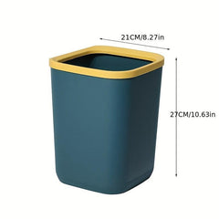 1pc Square Trash Can Plastic Bucket Household Pressure Ring Trash Can