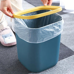 1pc Square Trash Can Plastic Bucket Household Pressure Ring Trash Can