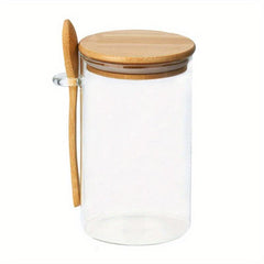 Glass Storage Jar with Airtight Lid for Kitchen Supplies