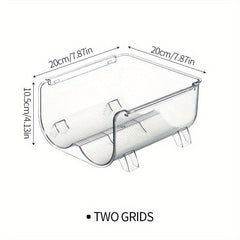 1pc Stackable Red Wine Storage Rack Refrigerator Beer Beverage Cans Storage Box