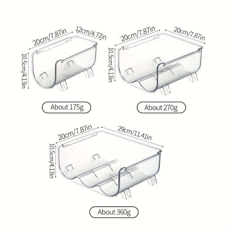 1pc Stackable Red Wine Storage Rack Refrigerator Beer Beverage Cans Storage Box