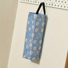 Foldable Daisy Hanging Garbage Bag Storage Bag Wall Mounted Plastic Bag