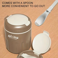 Stainless Steel Thermal Bento Box with Spork