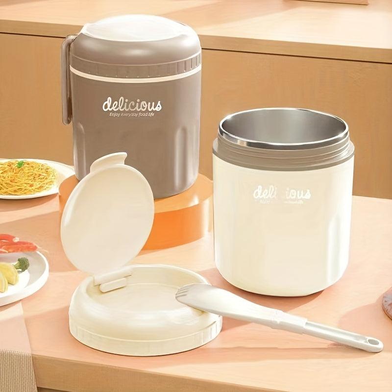 Stainless Steel Thermal Bento Box with Spork