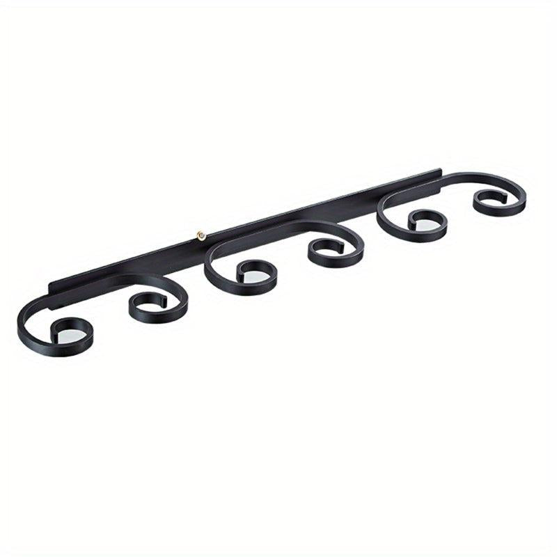 Stylish Wall Mounted Wine Glass Holder Metal Rack for Cabinet Bar D cor