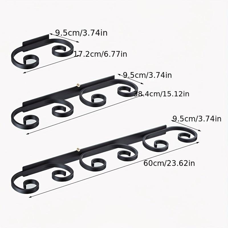 Stylish Wall Mounted Wine Glass Holder Metal Rack for Cabinet Bar D cor