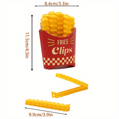 12pcs French Fries Food Sealing Clips Moisture-proof Freshness Snack Seals