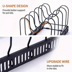 Adjustable Telescopic Plate Bowl Pot Lid Holder for Kitchen Organization
