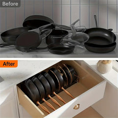 Adjustable Telescopic Plate Bowl Pot Lid Holder for Kitchen Organization