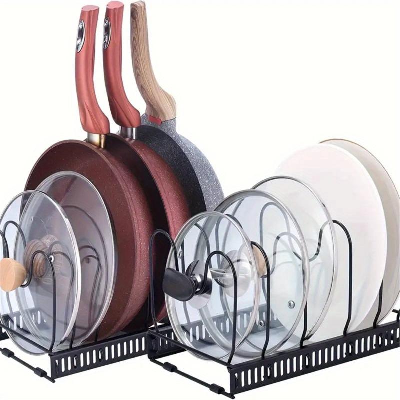 Adjustable Telescopic Plate Bowl Pot Lid Holder for Kitchen Organization