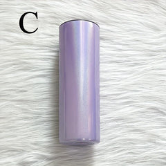 20oz Sublimation Glitter Skinny Tumbler Stainless Steel Travel Bottle