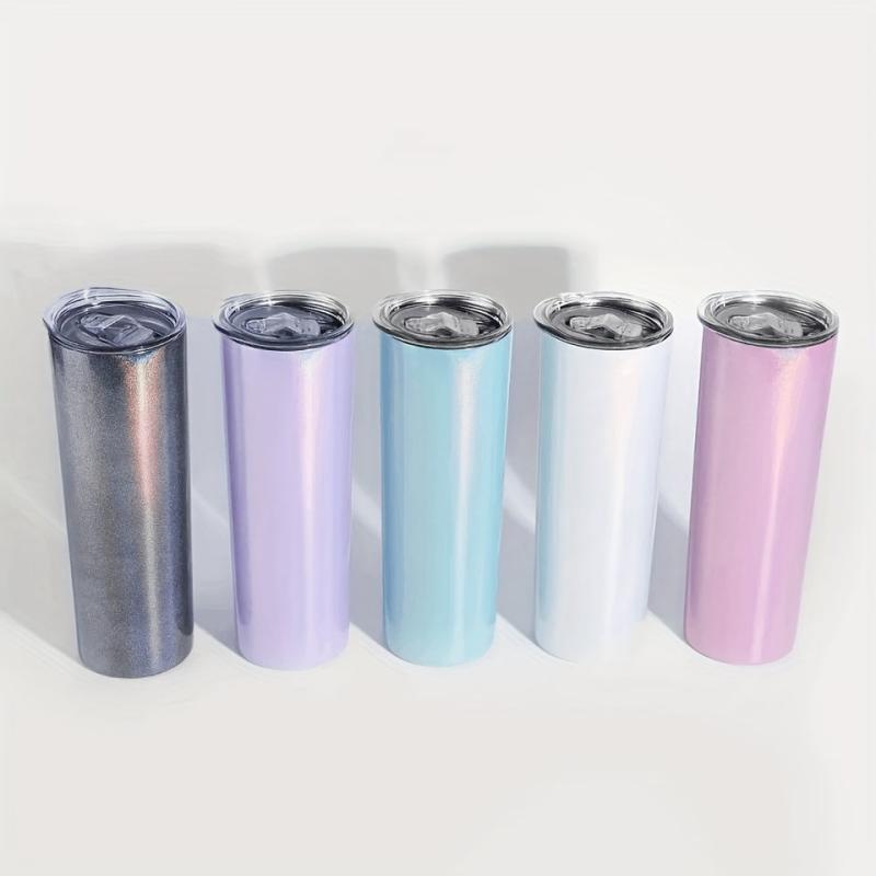 20oz Sublimation Glitter Skinny Tumbler Stainless Steel Travel Bottle