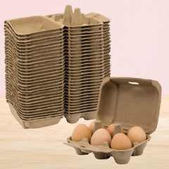 10 Pcs Egg Tray Holder Bulk Paper Egg Cartons Holds 6 Count Eggs