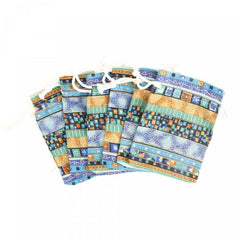 6pcs Ethnic Style Jewelry Coin Pouches Reusable Cotton Gift Bags