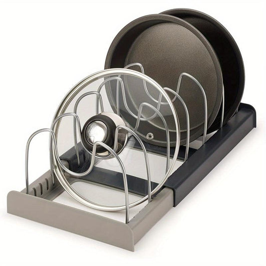 Expandable Pot And Pan Organizer Rack - Adjustable Dividers