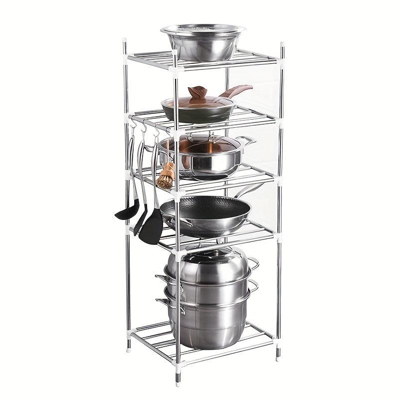5-Layer Stainless Steel Storage Rack for Kitchen & Bathroom