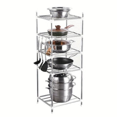 5-Layer Stainless Steel Storage Rack for Kitchen & Bathroom