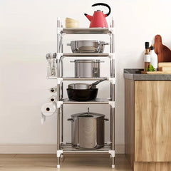 5-Layer Stainless Steel Storage Rack for Kitchen & Bathroom