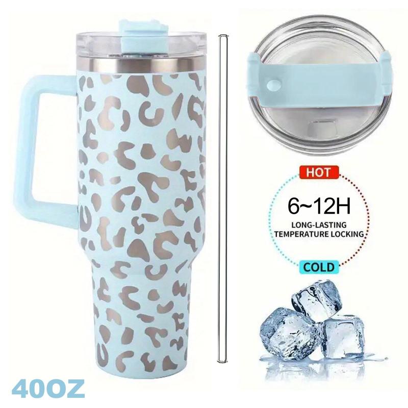 Leopard Print Vacuum Flask 40oz Thermal Water Bottle