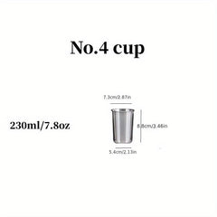 Stainless Steel Drinking Cups for Cold Beverages