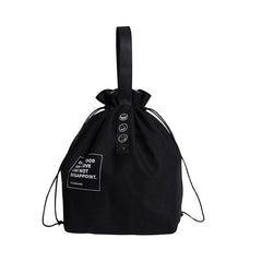 Insulated Bento Bag with Letter Webbing, Industrial Canvas, Portable Lunch Bag