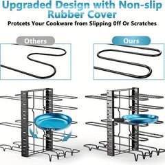 8 Layer Pot Pan Organizer Kitchen Storage Lid Organizer Kitchen Accessories