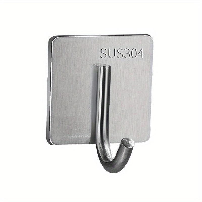 Stainless Steel Hook Punch Self-adhesive Bathroom Kitchen Door Hanger