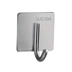 Stainless Steel Hook Punch Self-adhesive Bathroom Kitchen Door Hanger
