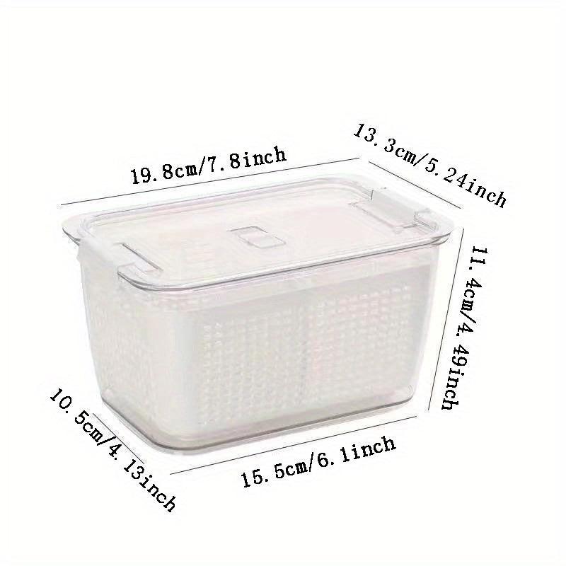 3pcs Japanese Style Double Layer Fresh Keeping Boxes for Vegetables Fruits