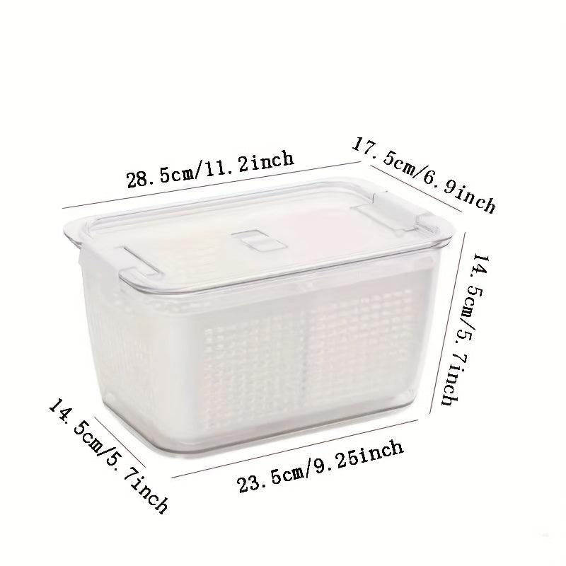 3pcs Japanese Style Double Layer Fresh Keeping Boxes for Vegetables Fruits