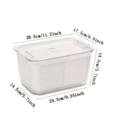 3pcs Japanese Style Double Layer Fresh Keeping Boxes for Vegetables Fruits