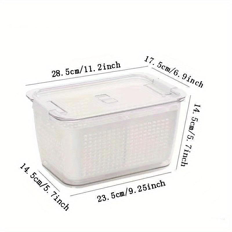 3pcs Japanese Style Double Layer Fresh Keeping Boxes for Vegetables Fruits