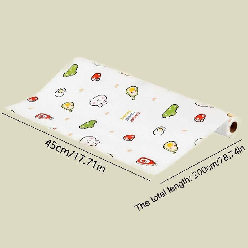 Waterproof Printed Shelf Liner Mat for Fridge - Non-Slip Drawer Cover