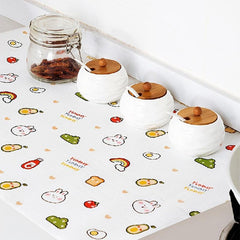 Waterproof Printed Shelf Liner Mat for Fridge - Non-Slip Drawer Cover
