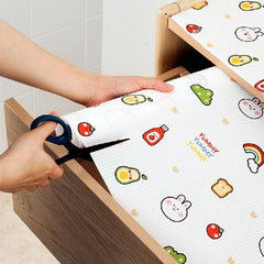 Waterproof Printed Shelf Liner Mat for Fridge - Non-Slip Drawer Cover