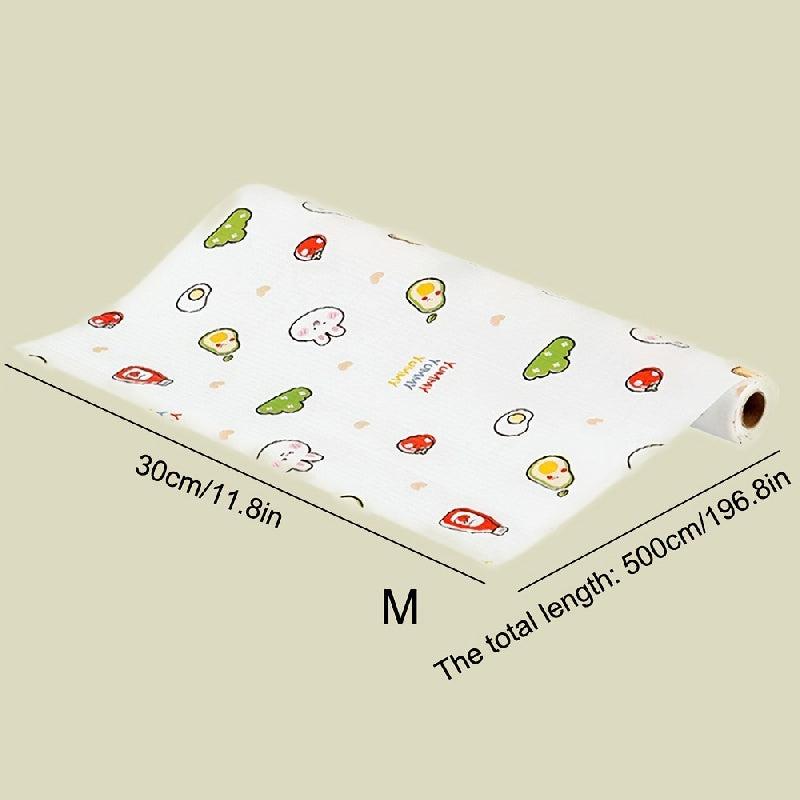 Waterproof Printed Shelf Liner Mat for Fridge - Non-Slip Drawer Cover