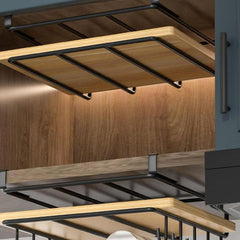 Flexible Kitchen Rack with Hanging Basket - Organize Your Kitchen and Bathroom