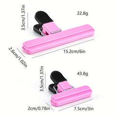 2pcs Chip Clips Food Clips Heavy Duty Air Tight Seal Clamp Assorted Colors