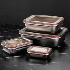 Stainless Steel Lunch Box for Fresh Keeping, Picnic Food, Bento Accessories