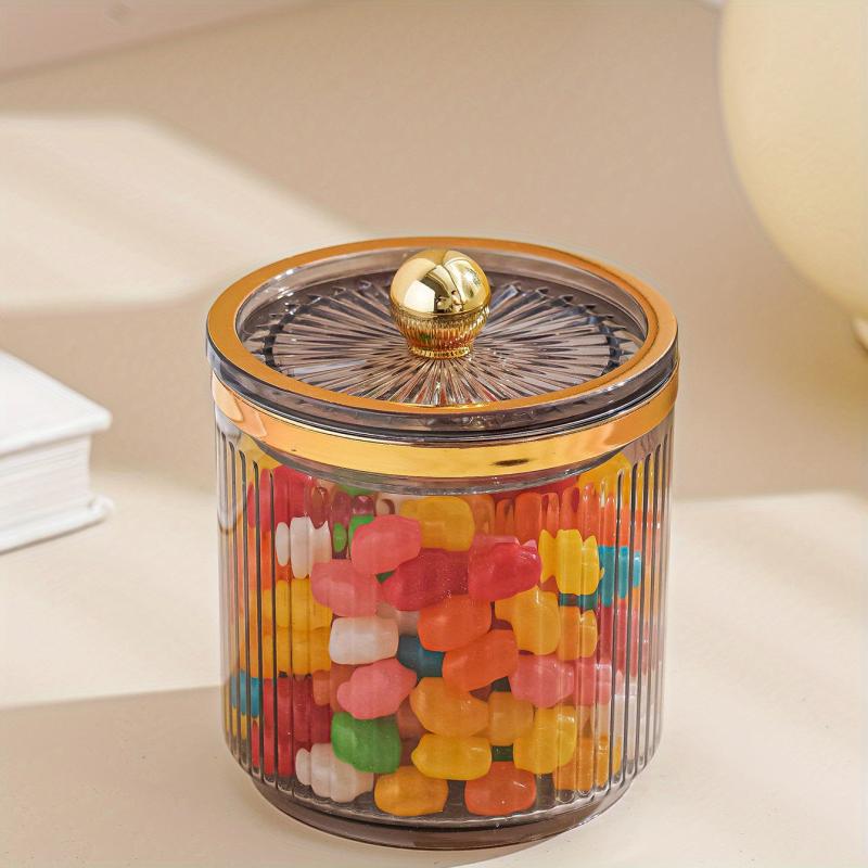 Acrylic Storage Jar Food Container Airtight Lid Candy Jars Portable Canisters