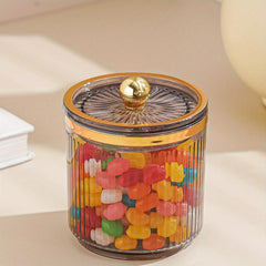 Acrylic Storage Jar Food Container Airtight Lid Candy Jars Portable Canisters
