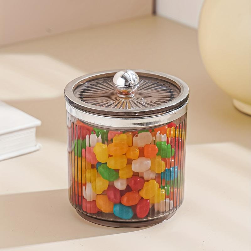 Acrylic Storage Jar Food Container Airtight Lid Candy Jars Portable Canisters