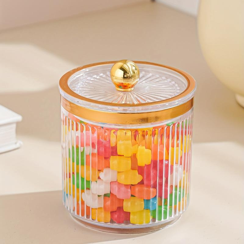 Acrylic Storage Jar Food Container Airtight Lid Candy Jars Portable Canisters