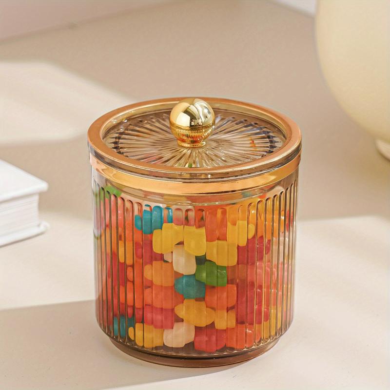 Acrylic Storage Jar Food Container Airtight Lid Candy Jars Portable Canisters