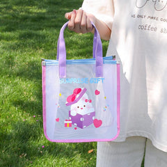 Large Capacity Jelly Bag Mesh Storage Bag Portable Shopping Bag