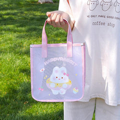 Large Capacity Jelly Bag Mesh Storage Bag Portable Shopping Bag