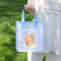 Large Capacity Jelly Bag Mesh Storage Bag Portable Shopping Bag
