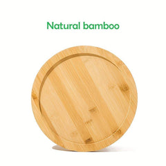 Bamboo Turntable Lazy Susan Spinning Spice Rack 2 layer