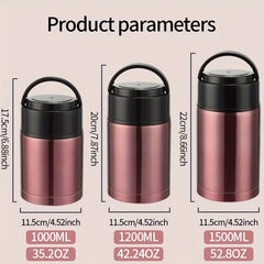 Stainless Steel Soup Jar Thermal Food Container for Hot & Cold Food